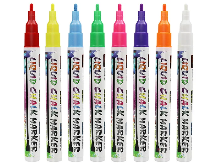 Hot Sell 4.5mm Reversible Bullet & Chisel Erasable Chalk Marker For Drawings Dustless Chalk For School And Office