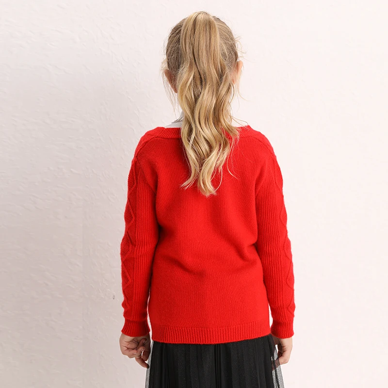 Wholesale comfortable knitting cardigan cashmere sweater for children