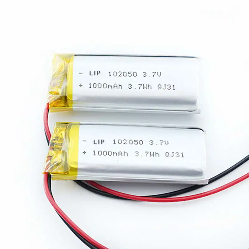 High Quality 3.7v lipo battery 1000mah rechargeable batteries 102050 Lithium Polymer Battery For Bluetooth Headset