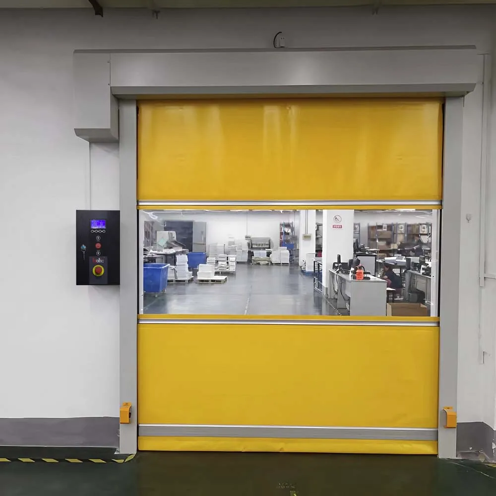 Industrial High Speed Roller Shutter Doors Prices Garage Stainless Steel Frame Pvc Fast Door