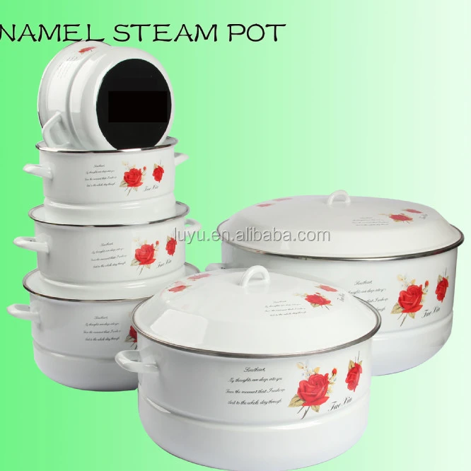 Эмалированных кастрюль, 5 шт. в партии, 6 шт набор кухонных горшок эмалированная посуда