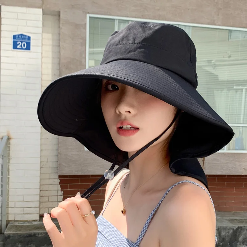 Summer Outdoor Uv Protection Quick Dry Mountaineering Fishing Bucket Hat With Face And Neck Cover