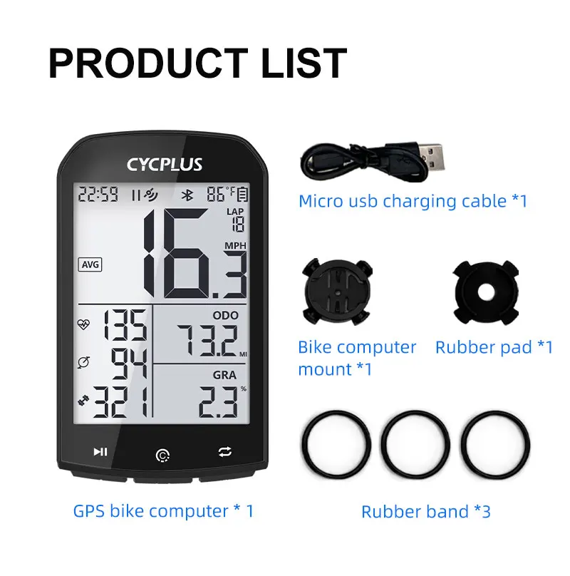 CYCPLUS 5626 cycling bike monitor bike speedometer gps computer for bike