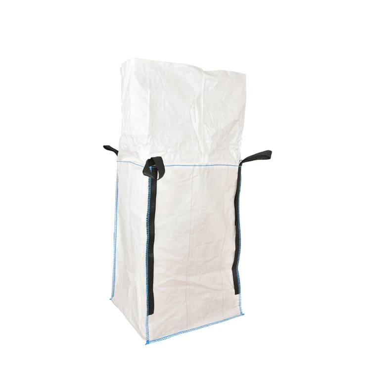 EGP Jumbo Bag Big Bags Scrap PP 500kg 1000kg Top White Skirt Cross Flat Color Printing Feature Weight Bottom Loop Safety Materia