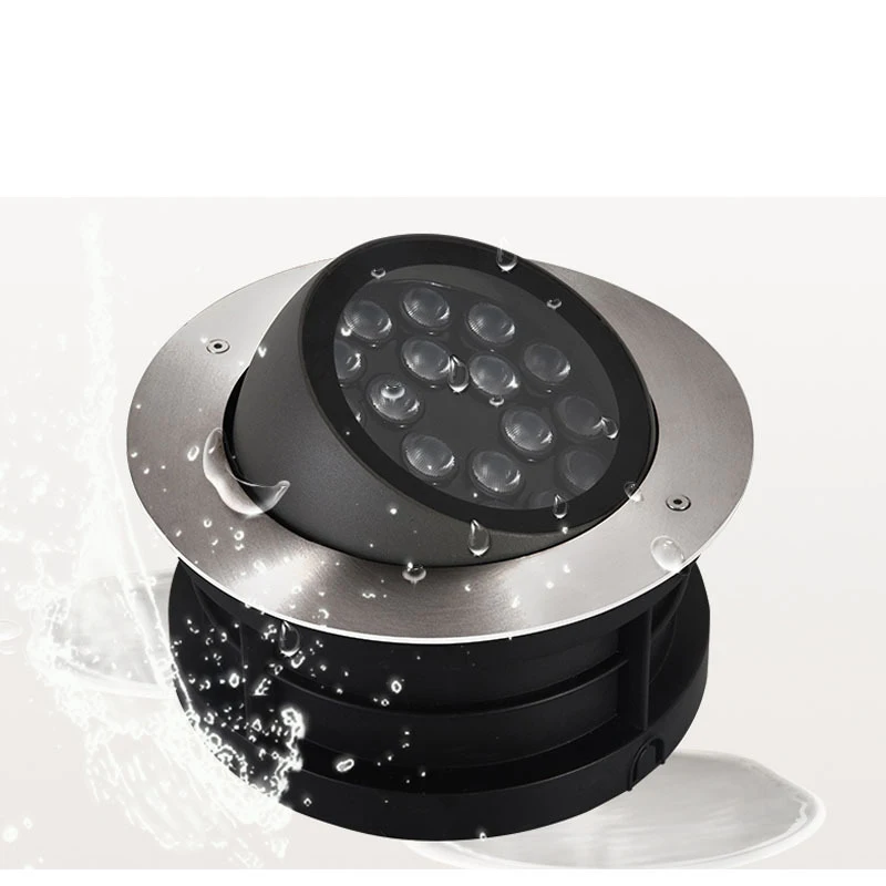 Embedded 18W adjustable beam direction outdoor waterproof ground light AC 110/240V District park square Led underground light