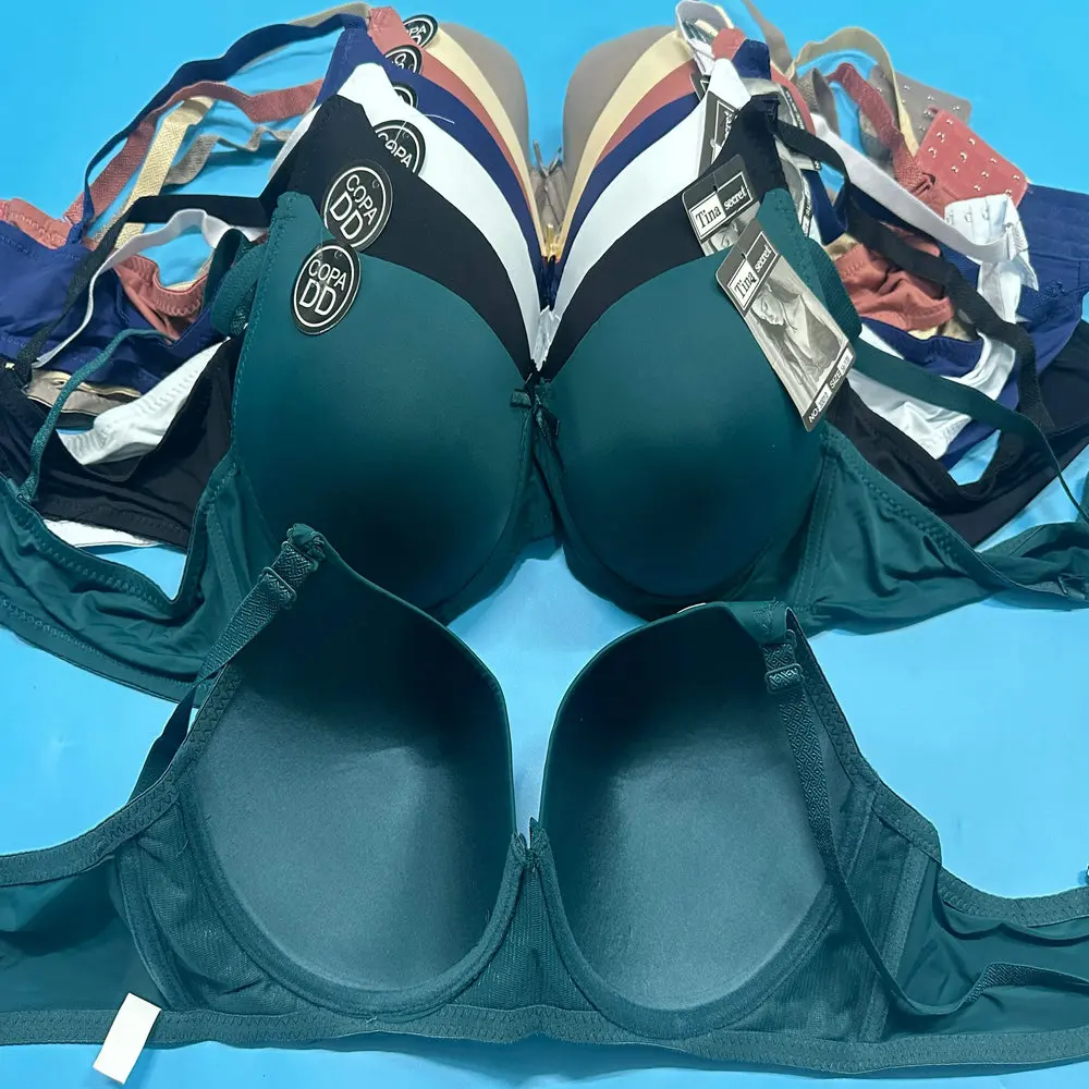 1.28 Dollar Model YWB030 Size 52-58 Wire Foam Stock Wholesale Padded Full Cup Ladies Push-up Bra With Colors