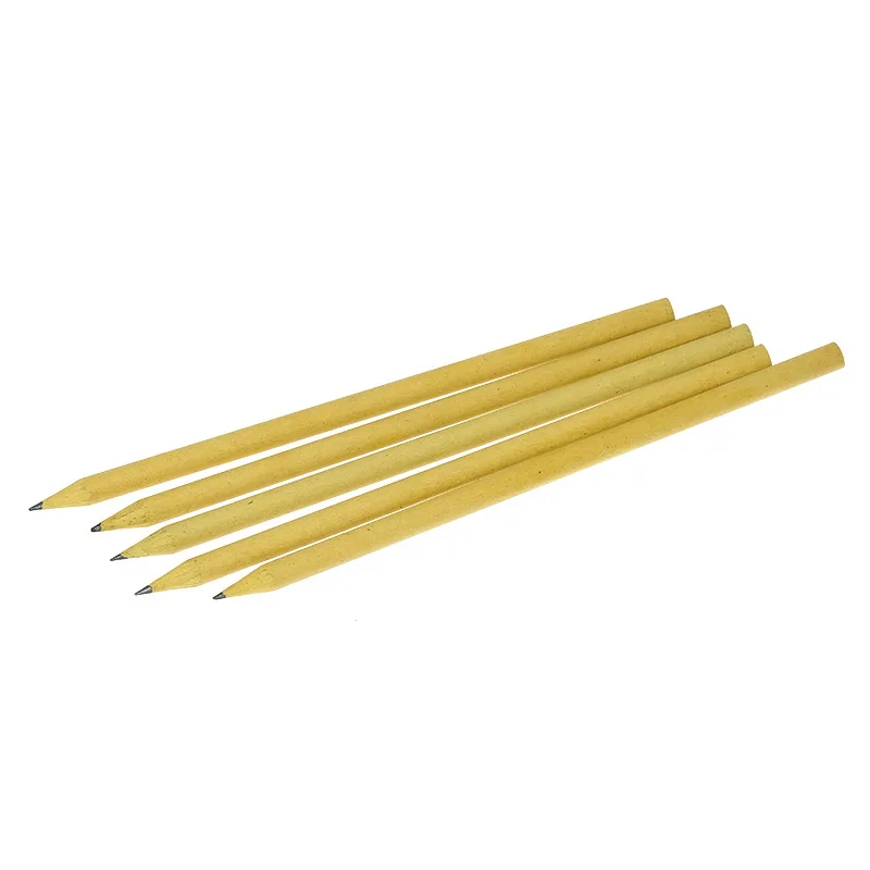Creative eco-friendly non toxic students recycled kraft paper hb pencils with custom logo sharpened