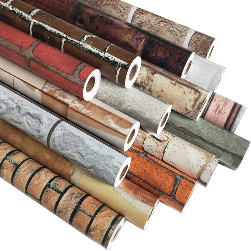 Wallpaper for store decoration self-adhesive background wall wallpaper decoration wood grain stickers