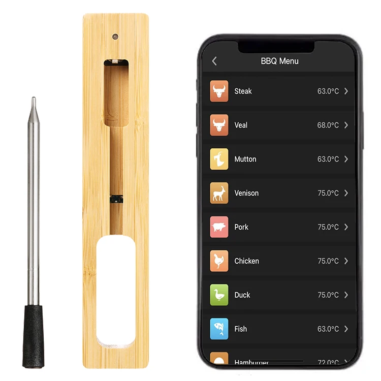BBQ Thermometer Smart Wireless Bluetooth Oven Probe Outdoor 165ft Cooking Grills Free APP Digital Food Meat Thermometer