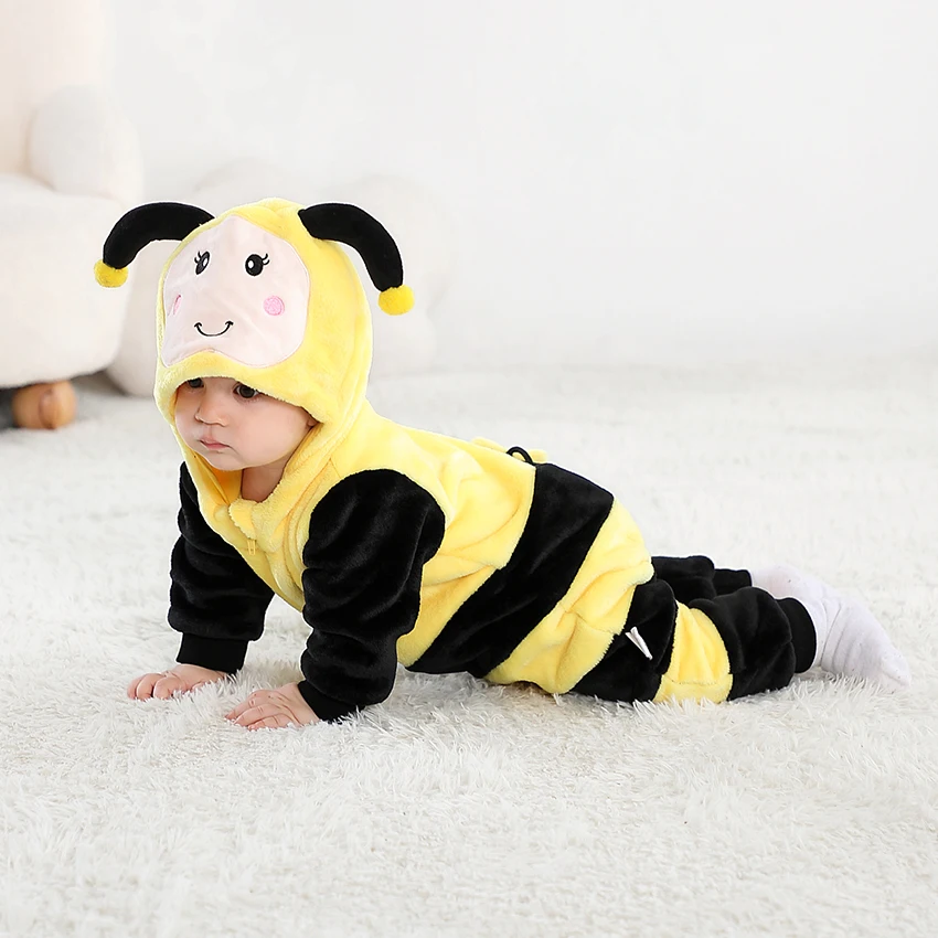 TONWHAR Warm & Practical Insect Costume for Children Bee Ladybug Worm kids halloween costume onesie