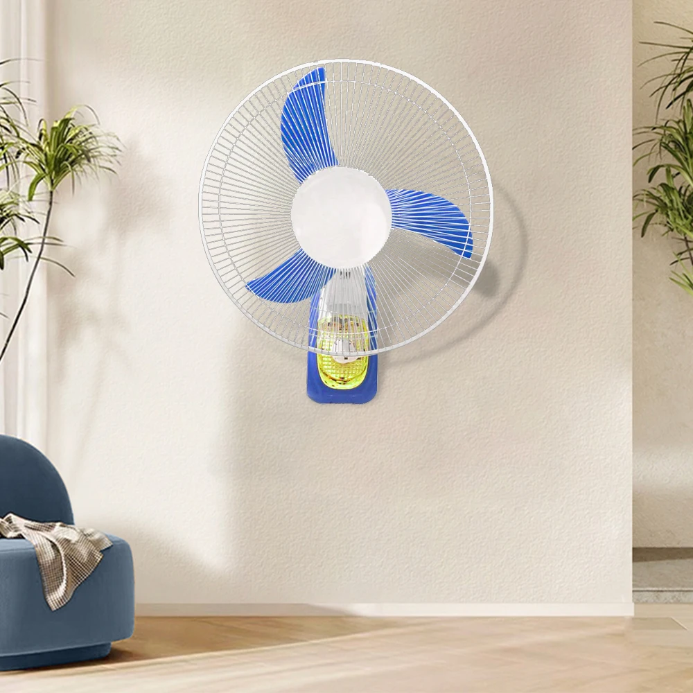 Hot selling plastic industrial wall mounted metal blade industrial fans wall fan