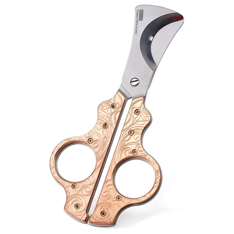 J101 12.9*6.4*0.5cm 107g JIFENG metal vintage silver sharp blades cigar scissors for most of ring gauge cigars