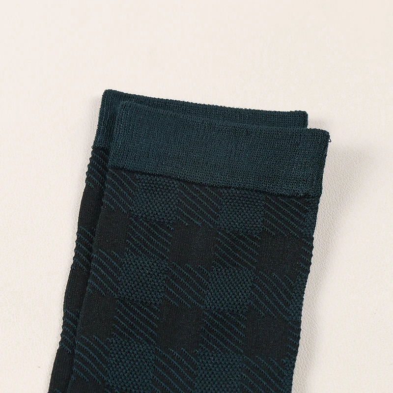 Customize cotton knitted crew dress business socks custom logo men dress happy