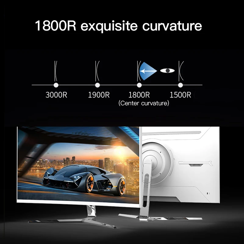 Full High-definition Super Wide 27 Inch Curved Surface Screen 2k 165hz Led Gaming Monitor Lcd Pc Monitor For Computer
