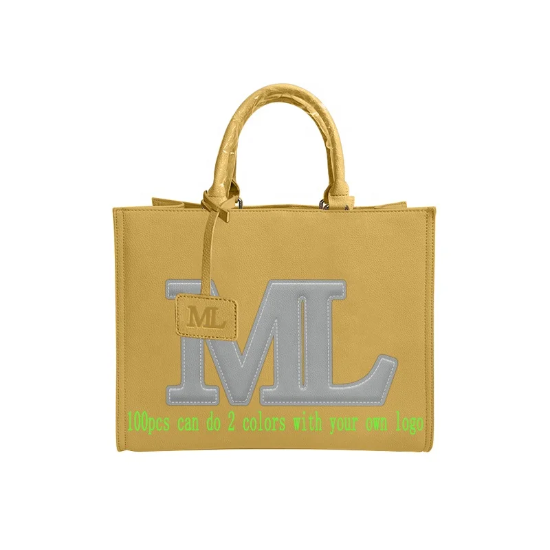 Популярные Маленькие Ручные Сумки из искусственной кожи для женщин, женские сумки-тоут с индивидуальным принтом логотипа