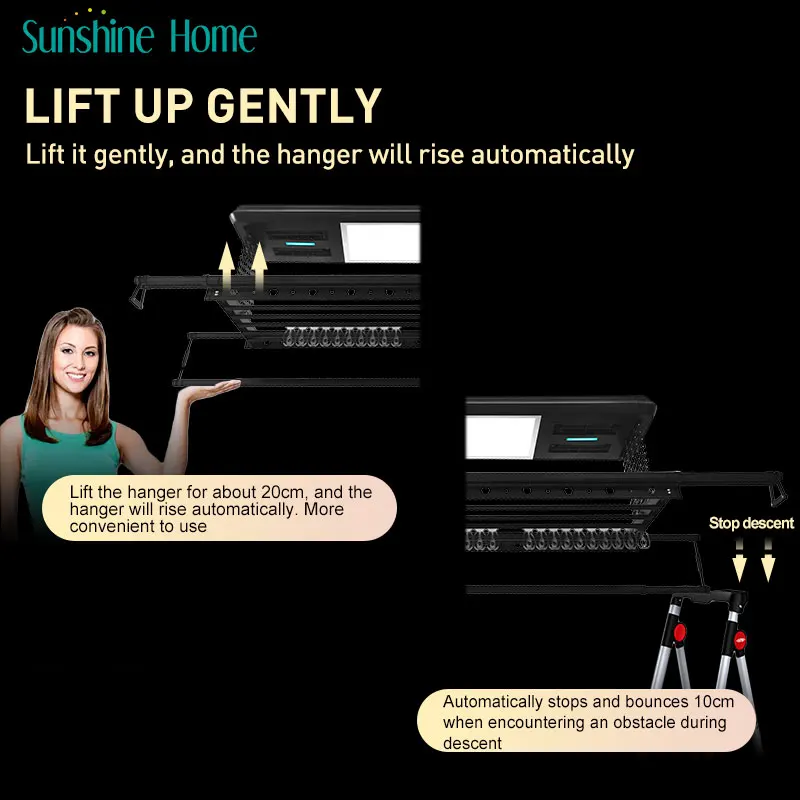 10M/S Super Wind Power electric smart houseware clotheslines automatic hanger clothing drying racks Clothes laundry dryer rack