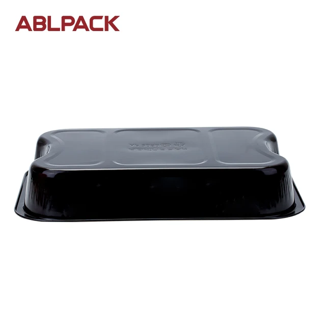 ABLPACK 2080ML 74oz smoothwall Restaurant take out Containers food Trays Disposable Aluminum Foil plate with Lids