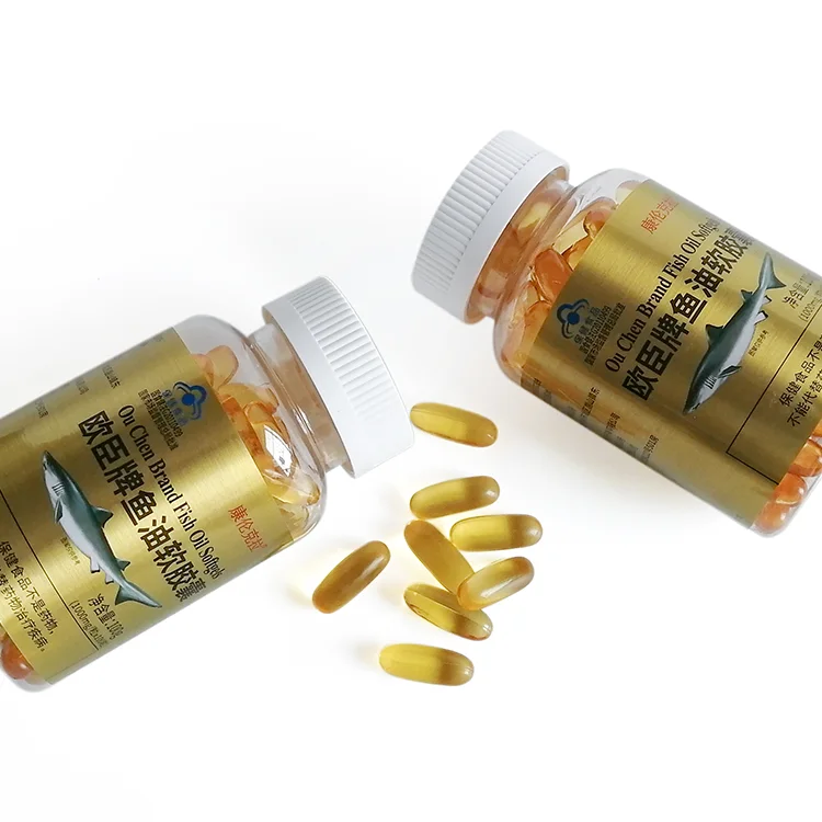 Food supplement GMP certified fish oil soft capsule