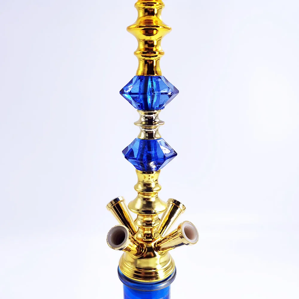 High Quality Classic Smoke Crystal portable cheap sell Large Big shisha hookah With 4 Hose wholesale