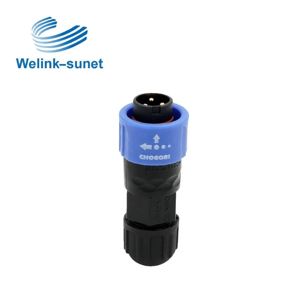 5A водонепроницаемый чехол среднего 3 добавить 9pin IP67 гнездовой разъем для led водонепроницаемый жгут проводов