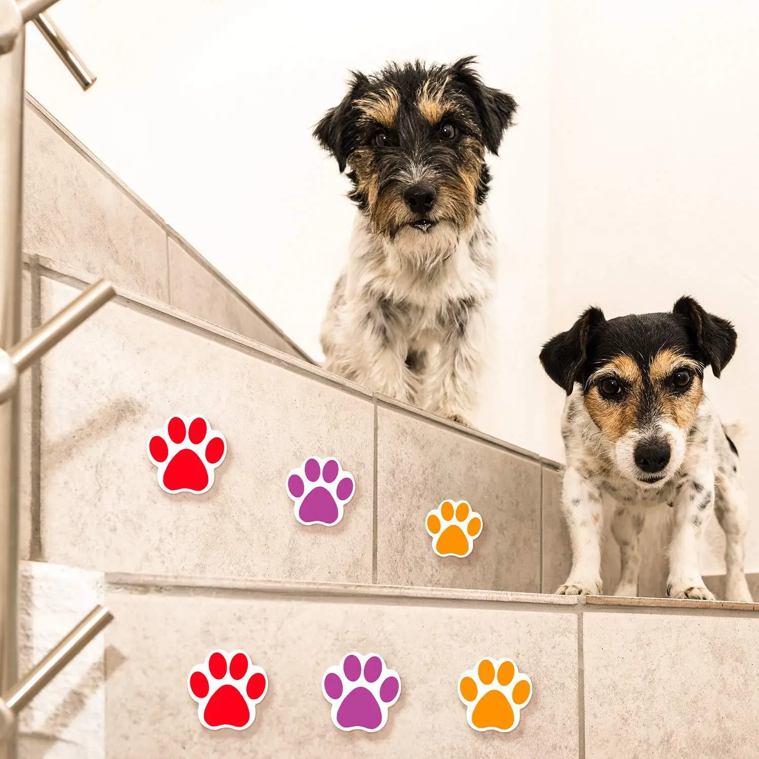 500PCS Dog Footprints Paper Sticker Wedding Candy Favors Gift Boxes Labels Stickers Pet Paw Dog Foot Print Stickers