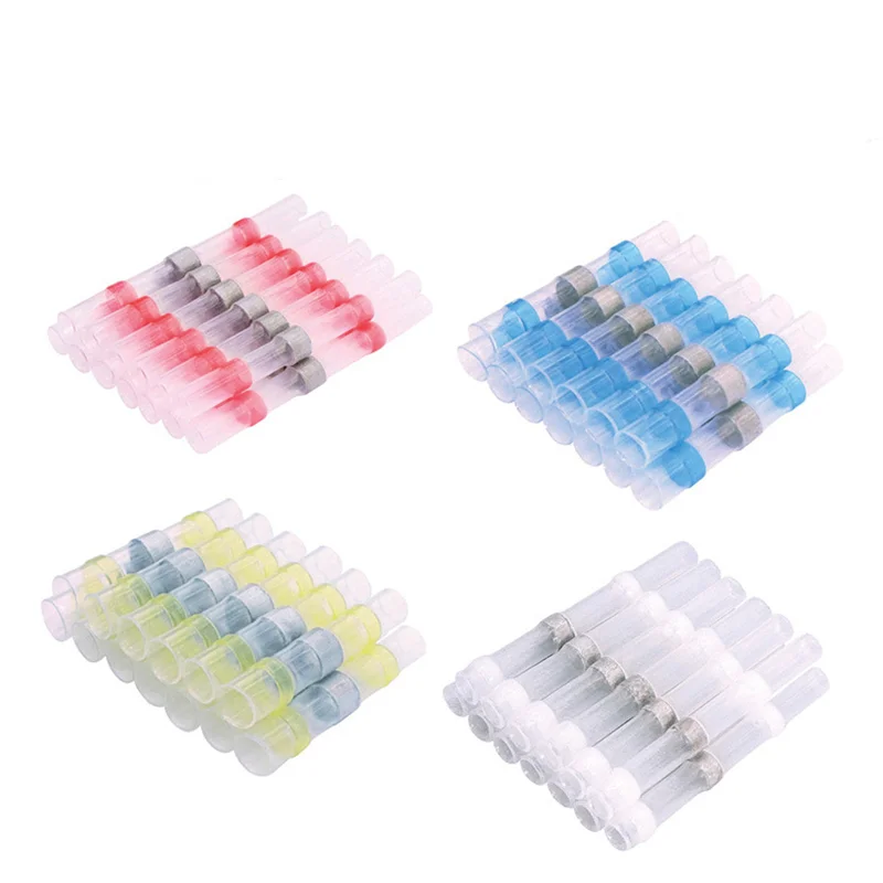 Waterproof Insulated solder seal Heat Shrink Butt Connectors Heat Resistant soldering Electrical Wire SpliceTerminals