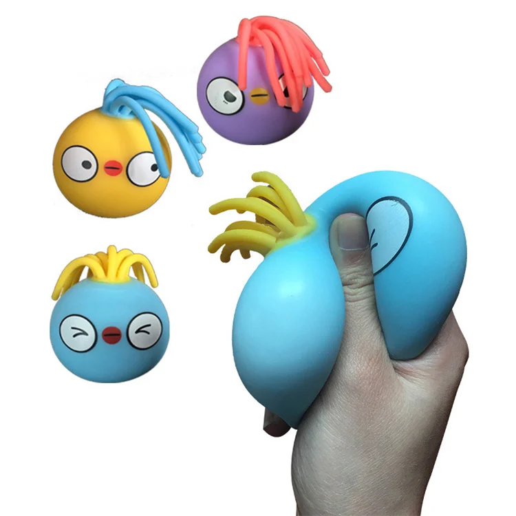 China New hot selling Stress relief mini cute TPR soft mochi squeeze animals ball squishies fidget toy Kawaii chicken