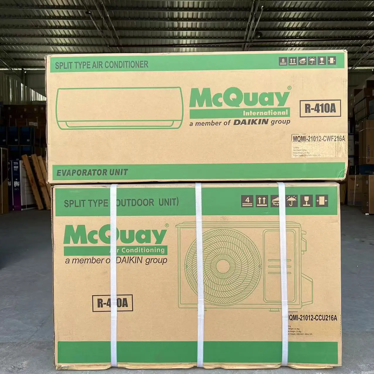 USA leading brand Mcquay hotel air conditioner split 12000 Btu Units R410A DC inverter cooling only 220v 60hz top quality