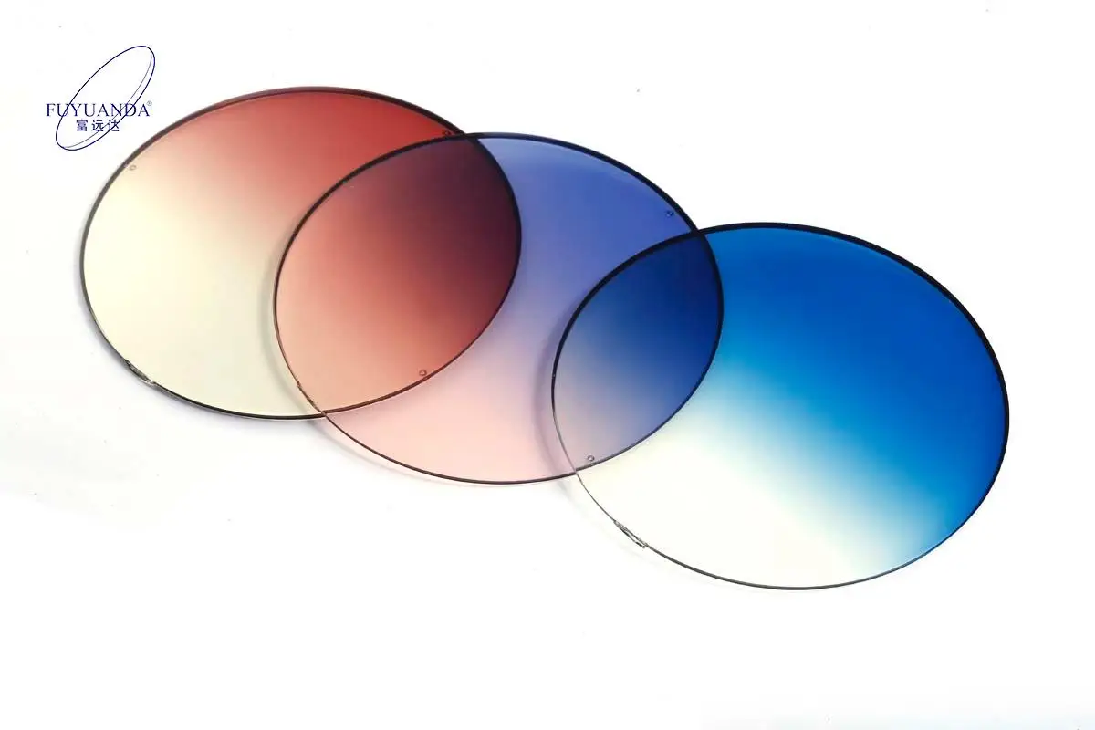 Double Colors Gradient Tinted Lenses Rainbow Color Lens PC Polycarbonate lenses