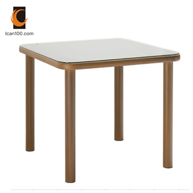 Hot Sale Retro Chinese Loft Luxury Round Tempered Glass Dinning Tables