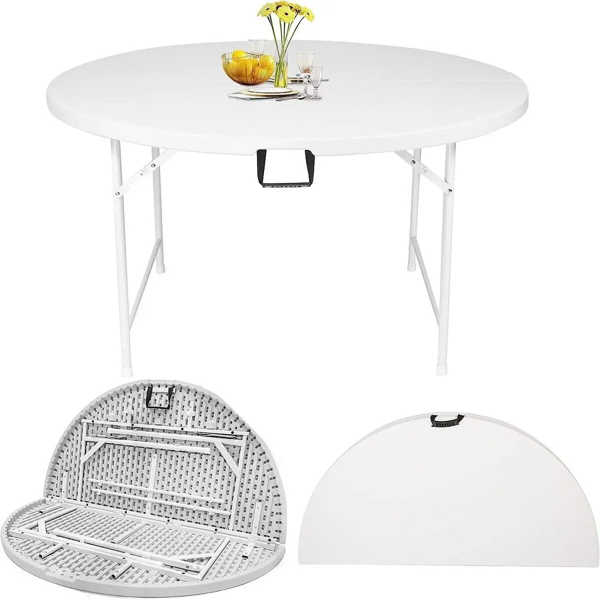 10 people round hdpe plastic 5 ft mesa redonda plegable folding round table