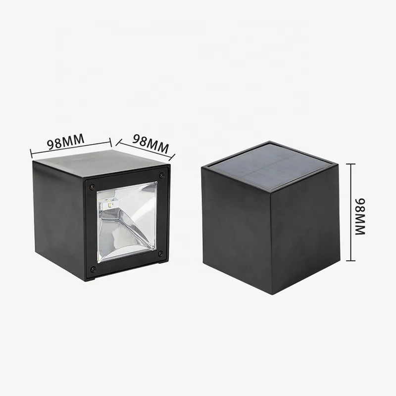 Solar wall lamp modern style outdoor waterproof suitable for garden porch lighting spotlight