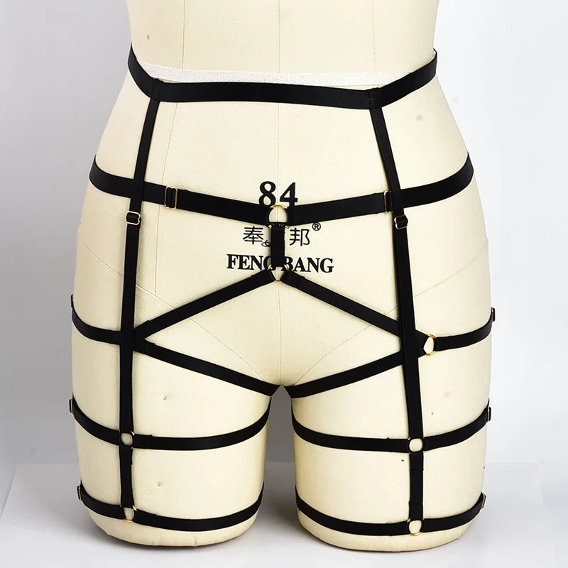 Black+Red bra Harness Women Erotic Lingerie Body Sexy Bondage Straps Belt Underwear Garter Belt  P0193