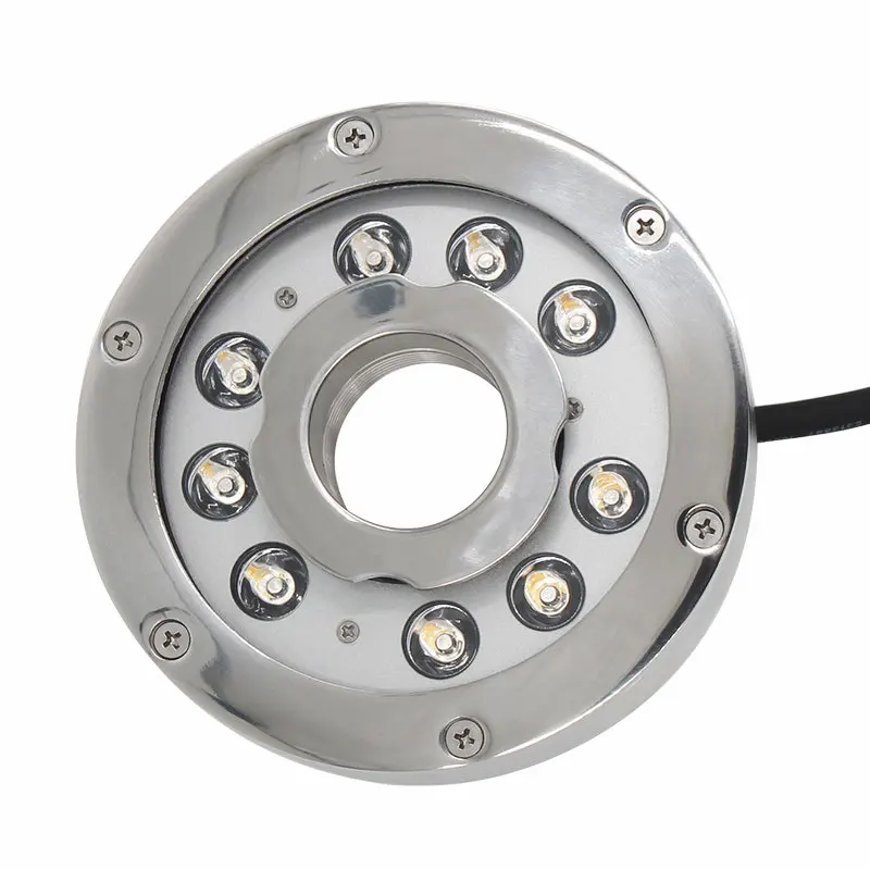 RGB 316L stainless steel led colored pool fountain lighting with 3 years warranty