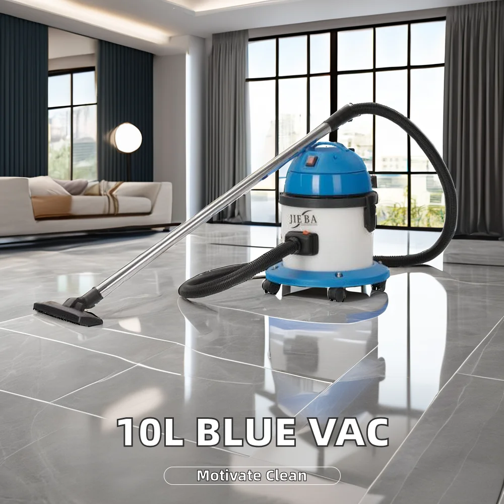 Blue 10L Handheld Vacuum Cleaner Wet Function Small Commercial Household Office Cleaning Equipment Water Suction Machine Car RV