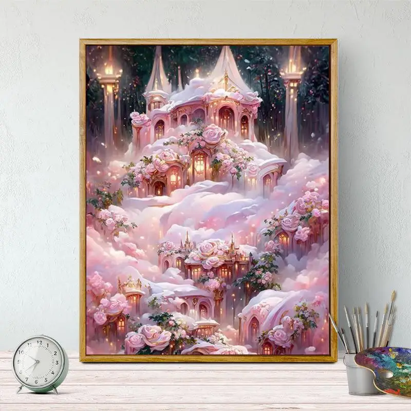 40X50cm Framed Custom Items Magic World DIY Painting By Numbers Oil Paint By Number Kits