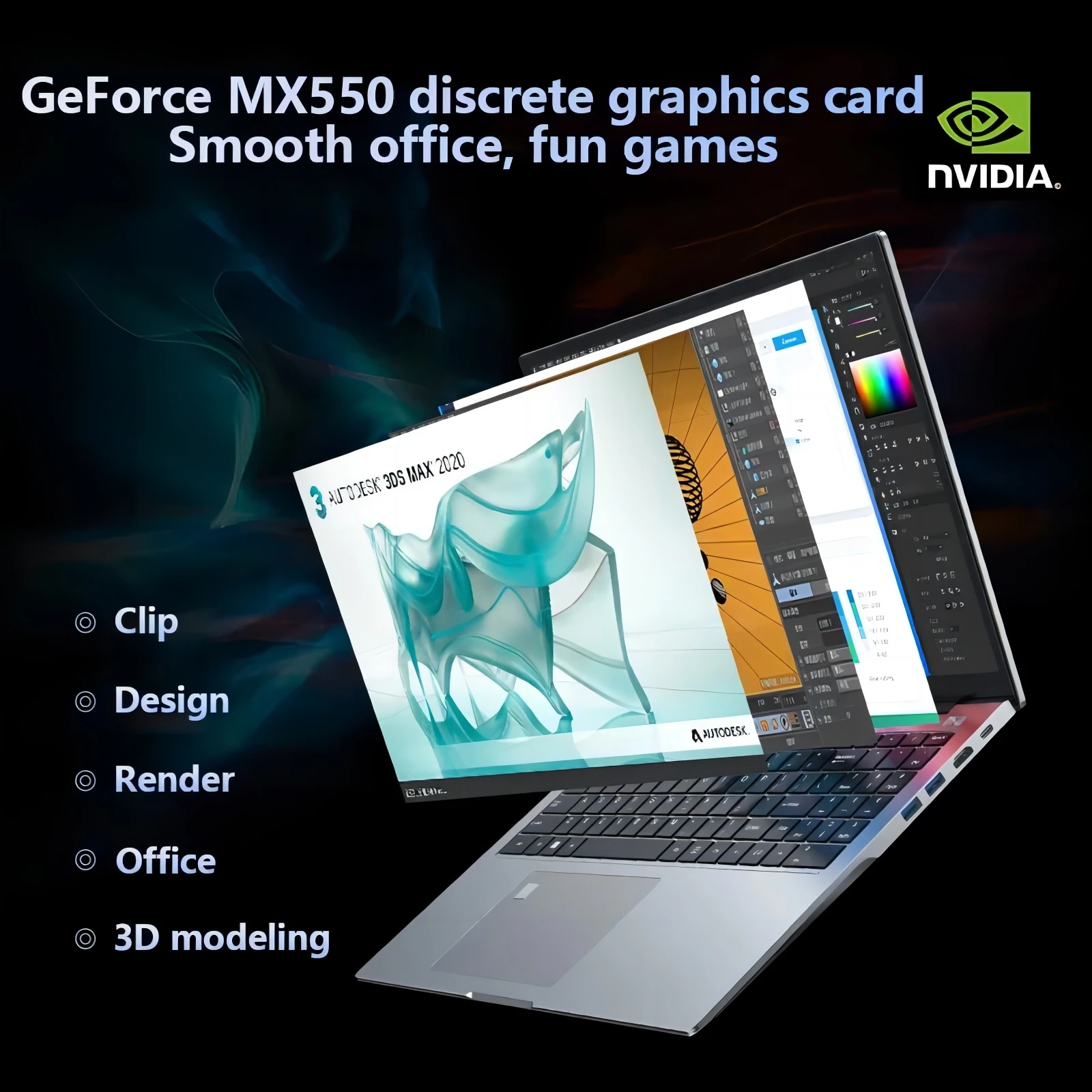 High Performance Gaming Laptop 16inch Big Screen Core i7 MX550 Discrete Graphics Card for Gaming with Fingerprint Unlock