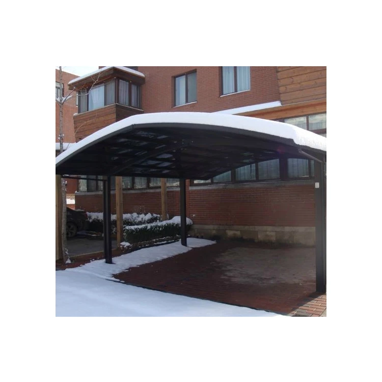 Waterproof Aluminum Double Carport With Pc Roof