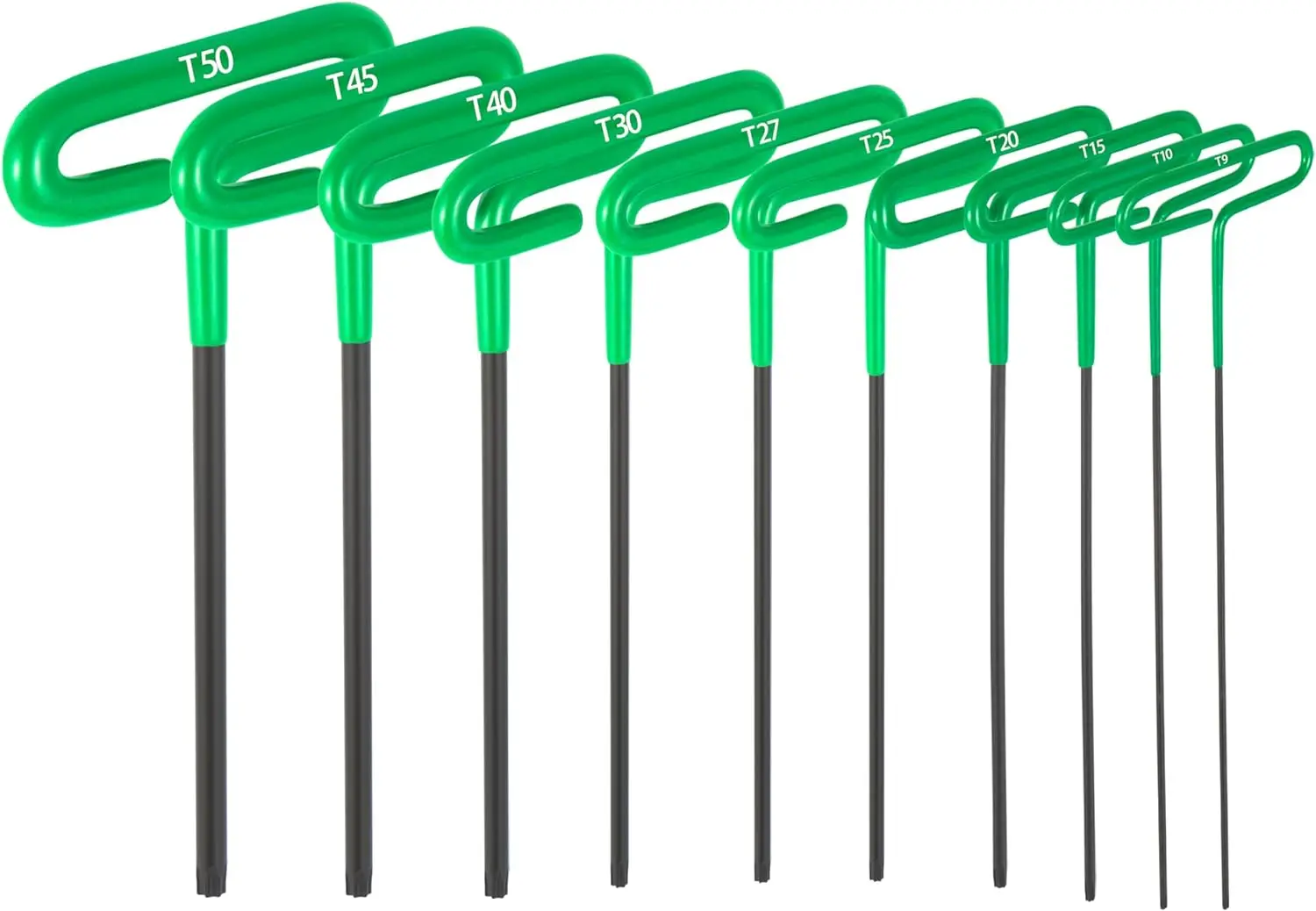 10 Piece Torx Star Metric SAE Ball T Handle Allen Hex Key Wrench Set Dip Plastic OEM Color T Allen Wrench Hex Key Set With Pouch