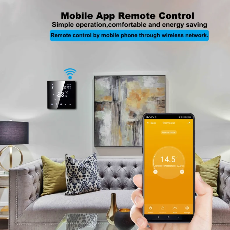 Intelligent Temperature Controller Mobile Phone APP Voice Remote Control WiFi Electric Floor Heating/Gas Boiler Thermostat