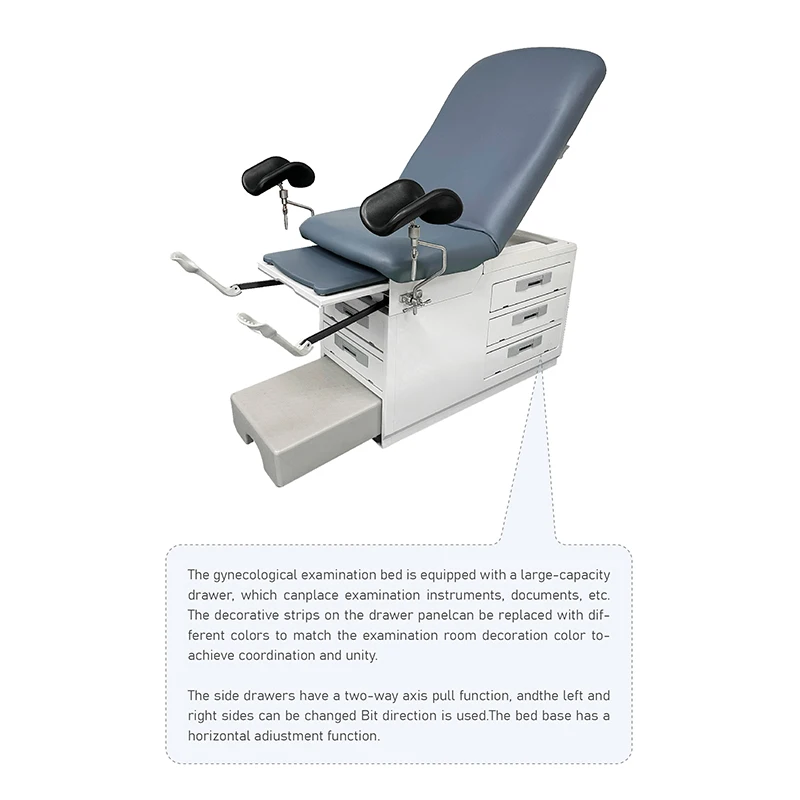 Gynecological Exam Table Adjustable Hospital Patient Examination Delivery Bed With Drawers