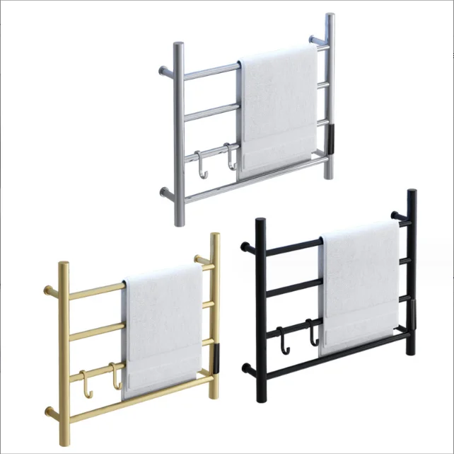 Electric Towel Rail Swing Steel Heated Warmer Machine Rack Toilet Rotating Smart Heater Radiator Drying Holder