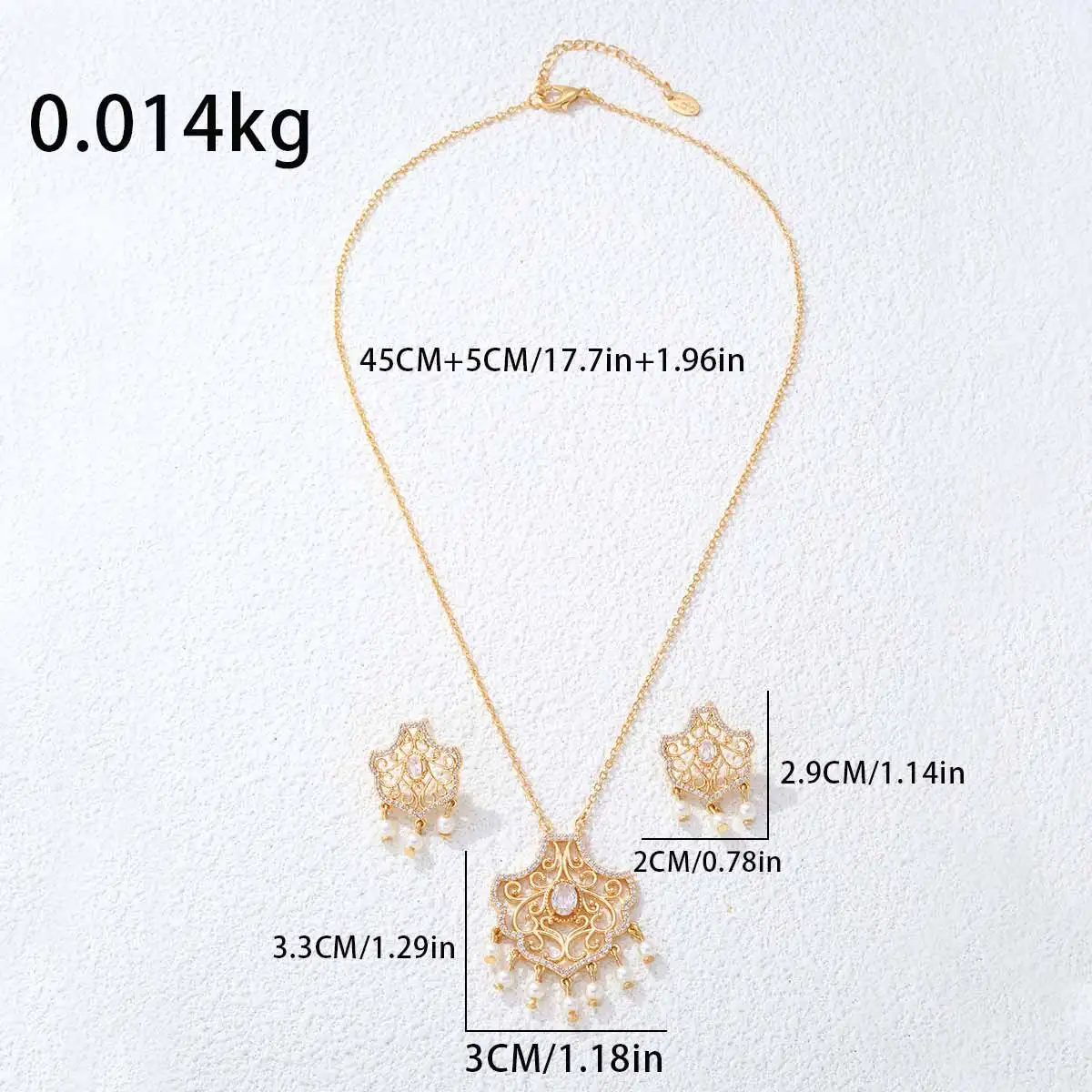 CDD Boho Vintage Tassel Indian Wedding Necklace Earrings Sets for Women Ultra Luxury Zircon Jewelry Set