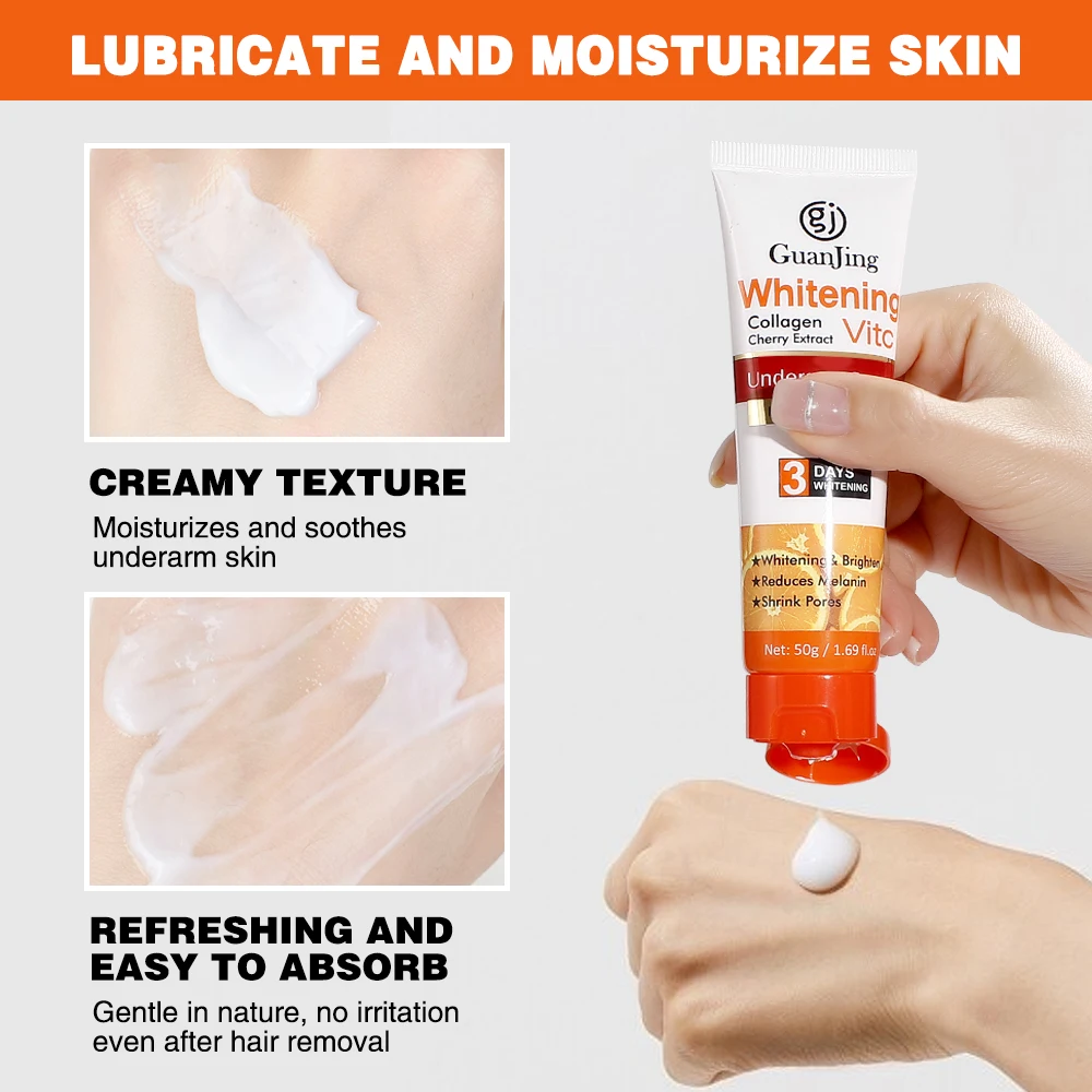 Vitamin C Armpit Dark Spot Remover Lightening Collagen Body Skin Lotion Underarm Whitening Cream for Spots in the Armpit