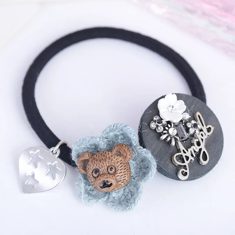 Мультяшная тиара, резинка для волос, простая однотонная Милая резинка для волос