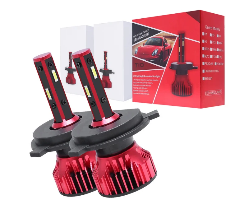 LED headlight CSP chips 4 sides LED headlight H4 H7 H11 H13 9007 car led headlight 10000lm