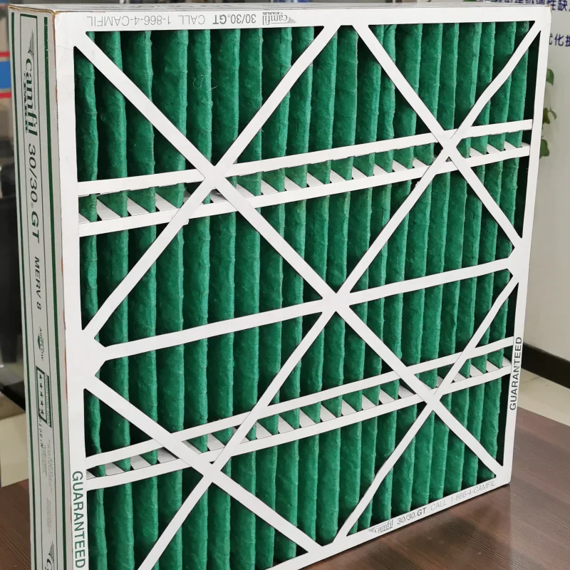 Industrial G3 G4 Dust Panel Paper Frame Cardboard Pre Filter Pleated Air Filter for Air Conditioning System