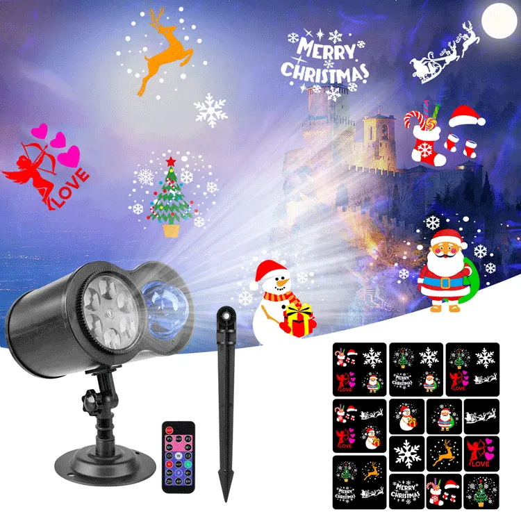 
Door Led Space Advertising Gobo Hotel Rainbow Space Wave Floor Christmas Outdoor Led Star Night Light Projector For Christmas 