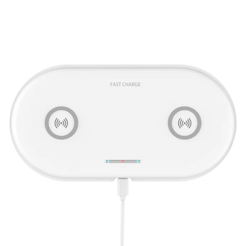 Горячая Распродажа 2021 года беспроводное зарядное устройство 10 Вт с двойным зарядным устройством для быстрой зарядки