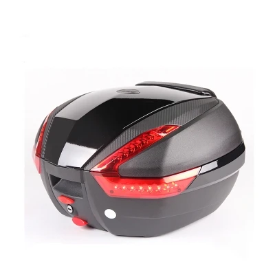Newest Black 45L Quick Release Motorcycle Tail Box Motorbike Top Case Scooter Storage boxes